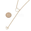 Brass Heart Pendant Necklaces NJEW-JN04838-3