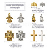 Kissitty 100Pcs 10 Style  Tibetan Style Alloy Pendants FIND-KS0001-22-4