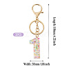 Number 1 Transparent Resin Keychains KEYC-TADJ0001-10A-2