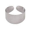 Non-Tarnish 304 Stainless Steel Textured Open Cuff Rings for Women RJEW-G285-67P-2