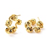 Twist C-shape Stud Earrings for Her EJEW-C002-21G-RS-2