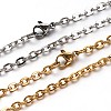 304 Stainless Steel Cable Chains Necklaces NJEW-O058-12-1