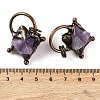 Natural Amethyst Merkaba Star Pendants G-C144-02R-01-3