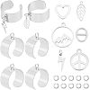 Unicraftale DIY Charm Cuff Ring Making Kit DIY-UN0003-69-1