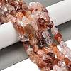 Natural Red Hematoid Quartz/Ferruginous Quartz Beads Strands G-P497-01E-54-2