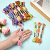 6Bundles 6 Colors Polyester Embroidery Floss OCOR-YW0001-24G-5