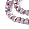 Electroplate Opaque Glass Beads Strands EGLA-N022-09A-C02-3