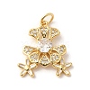 Brass Micro Pave Cubic Zirconia Pendants KK-K358-01A-G-1