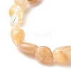 Natural Sunstone Beads Stretch Bracelet for Kids BJEW-JB07031-09-5