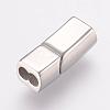 304 Stainless Steel Magnetic Clasps with Glue-in Ends STAS-E138-06P-2