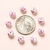 Handmade Printed Porcelain Beads PORC-Q201-8mm-3-5