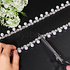 1 Yard Brass Crystal Rhinestone Cup Chain with Imitation Pearl OCOR-GL0001-08A-3