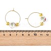 Handmade Flower Printed Porcelain Ceramic Earrings EJEW-JE07440-6