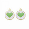 Alloy Enamel Pendants PALLOY-S181-039A-NR-2