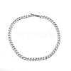 Unisex 304 Stainless Steel Cuban Chain Necklaces NJEW-JN03489-01-2