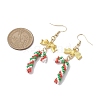 Christmas Theme Glass Seed Beaded Dangle Earrings for Women EJEW-MZ00215-3