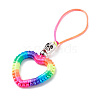 Heart Braided Nylon Cord Mobile Accessories HJEW-JM00607-01-1