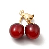 3D Resin Cherry Brooch Pin with Rhinestone JEWB-P013-05G-2