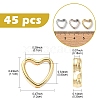 45Pcs 3 Colors CCB Plastic Beads Frames FIND-YW0005-27-2