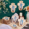 1 Bag Printed Religion Plywood Big Pendants WOOD-UN0001-33A-4