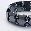 Non-Magnetic Synthetic Hematite Stretch Bracelets BJEW-F249-01A-2