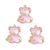 Transparent Resin Crystal Rhinestone Pendants KK-H438-04G-03-1