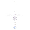 AB Color Glass Snowflake Pendant Decorations AJEW-Q144-02P-02-1