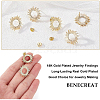 BENECREAT 10Pcs Brass Earring Findings KK-BC0002-87-3