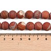 Frosted Natural Red Jasper Beads Strands G-C270-M01-10mm-5