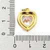 Rack Plating Brass Micro Pave Cubic Zirconia Pendants KK-H469-02G-03-3