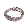 Natural Grey Agate Beaded Stretch Bracelets for Women Men BJEW-M049-10A-4