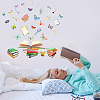 Translucent PVC Self Adhesive Wall Stickers STIC-WH0015-115-3