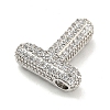 Platinum Plated Brass Micro Pave Cubic Zirconia Pendants KK-L073-001P-T-2