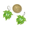 Handmade Glass Seed Beads Dangle Earrings EJEW-MZ00367-03-3