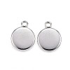 Non-Tarnish 304 Stainless Steel Pendant Cabochon Settings LS-X-STAS-G127-13-8mm-P-2