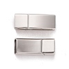 304 Stainless Steel Magnetic Clasps with Glue-in Ends STAS-I011-05-2