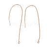 Rack Plating Brass Ear Wire KK-C081-08RG-1