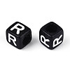 Initial Acrylic Horizontal Hole Beads X-OACR-ZX006-35R-2