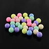 Round Solid Color Opaque Acrylic Beads SACR-S037-M02-D-1