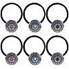 6Pcs 3 Colors Alloy Hair Ties DIY-CY0001-80B-1