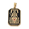 Ion Plating(IP) 304 Stainless Steel Enamel Pendants STAS-Q003-01G-04-1