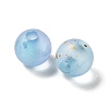 Frosted Transparent Acrylic Beads OACR-F013-13D-2