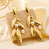 Cute and stylish Brass Leaf-shaped Stud Earrings OA0010-2-1