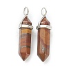 Natural Tiger Iron Pointed Pendants X-G-M378-01P-A30-2