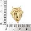 Brass Micro Pave Clear Cubic Zirconia Pendants KK-U046-04G-02-3