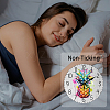 MDF Printed Wall Clock HJEW-WH0058-007-4