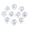 Electroplate Transparent Glass Beads Strands EGLA-N006-030-A01-1