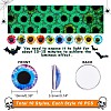   Luminous Eye Printed Glass Cabochons GGLA-PH0001-22A-5