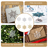 AHADERMAKER 12 Sets 6 Style Christmas Snowflake Plastic Pendant Decoration AJEW-GA0006-04-6