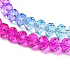 Transparent Painted Glass Beads Strands DGLA-A034-T6mm-A14-3